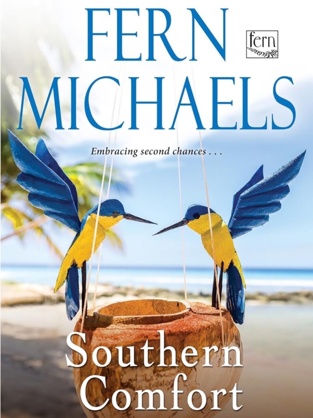 Fern Michaels "Southern Comfort" Book Cover - Blue & Yellow